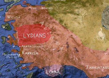 Map of Lydia